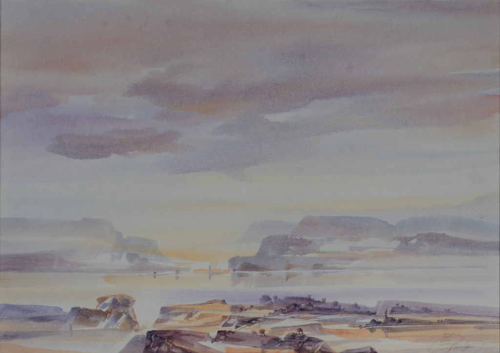 Mihailo Gligorić Gliša - Vedrine, akvarel na platnu, 71x50cm
