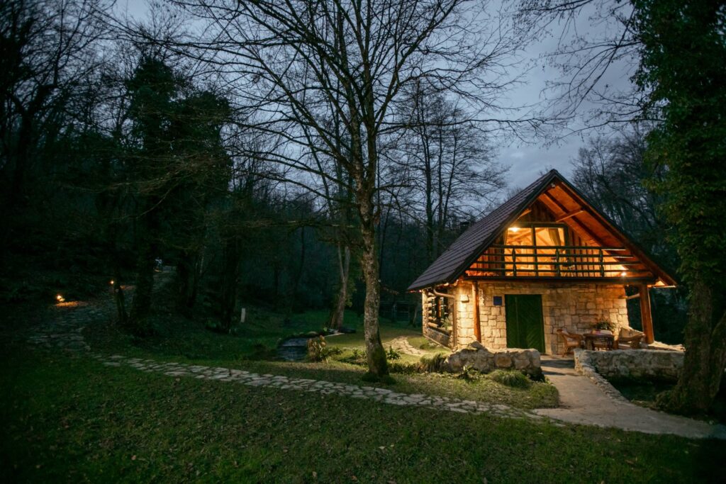 Bistrica Cottage croatia by night
