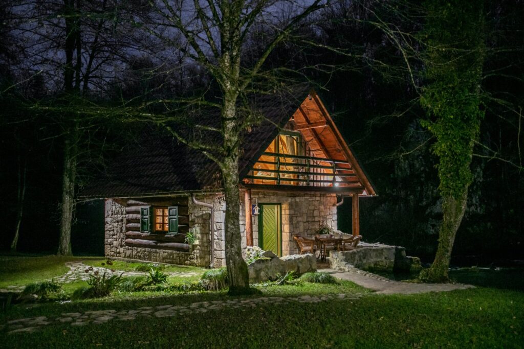 Bistrica Cottage croatia by night