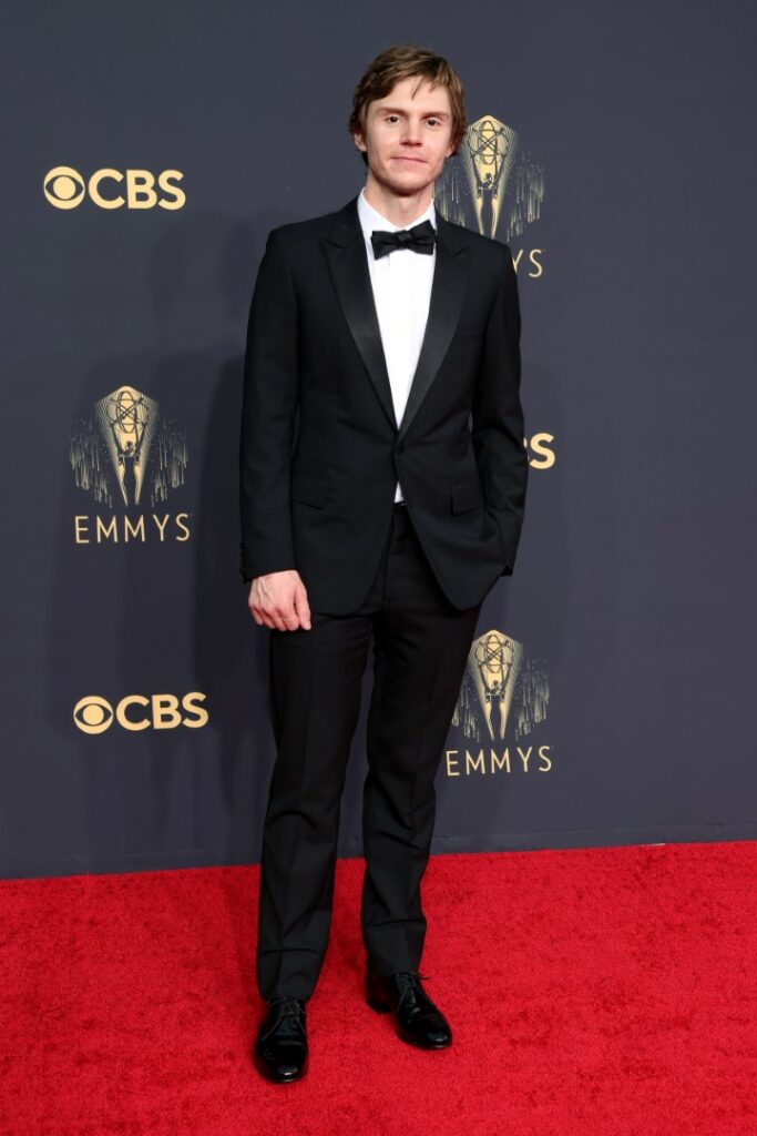LOS ANGELES, CALIFORNIA - SEPTEMBER 19: Evan Peters, winner of the Outstanding Supporting Actor In A Limited Or Anthology Series Or Movie award for ‘Mare Of Easttown,’ poses in the press room during the 73rd Primetime Emmy Awards at L.A. LIVE on September 19, 2021 in Los Angeles, California. (Photo by Rich Fury/Getty Images)