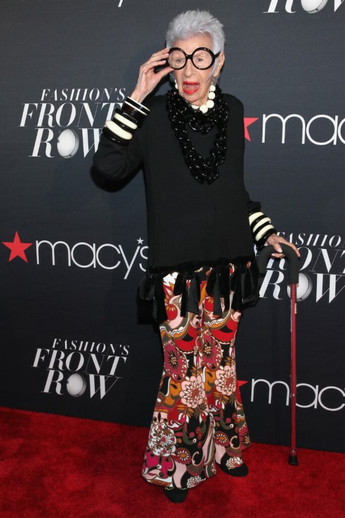 NEW YORK, NY - SEPTEMBER 07: Fashion icon Iris Apfel attends Macy's Presents Fashion's Front Row on September 7, 2016 in New York City. (Photo by Astrid Stawiarz/Getty Images for Macy's)