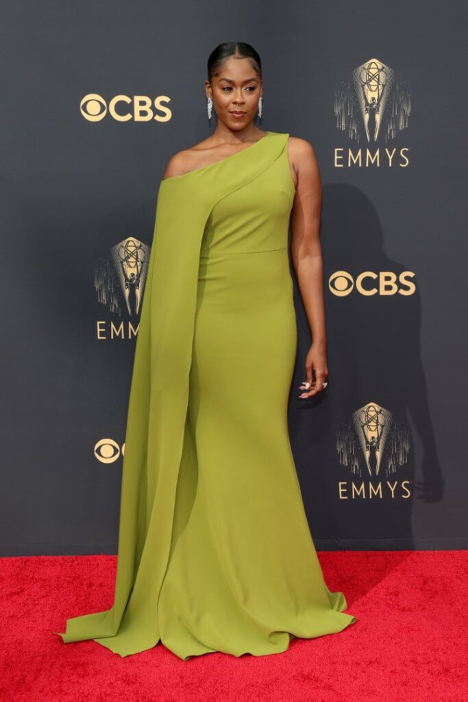 LOS ANGELES, CALIFORNIA - SEPTEMBER 19: Moses Ingram attends the 73rd Primetime Emmy Awards at L.A. LIVE on September 19, 2021 in Los Angeles, California. (Photo by Rich Fury/Getty Images)