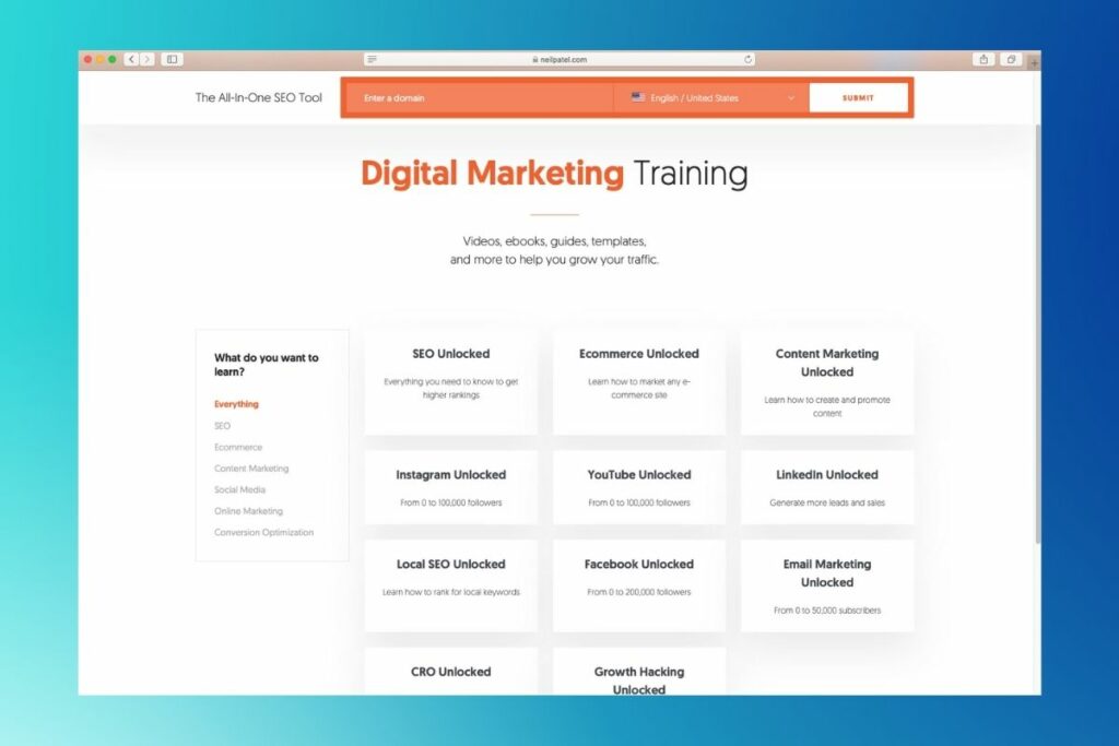 Neil Patel Digital Marketing Training