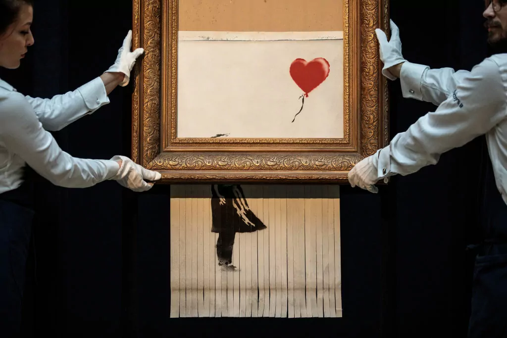 Banksy, "Love is in the Bin" djelo na aukciji