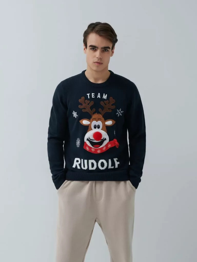 House Team Rudolf Man božićni pulover