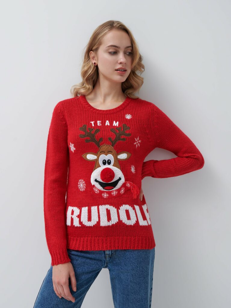 House Team Rudolf Woman božićni pulover