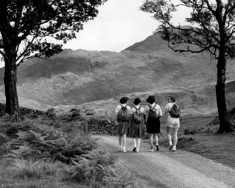 Lake District, Cumbria planinarenje, crno bijela fotografija