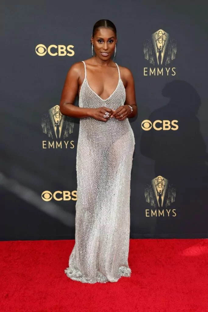 OS ANGELES, CALIFORNIA - SEPTEMBER 19: Issa Rae attends the 73rd Primetime Emmy Awards at L.A. LIVE on September 19, 2021 in Los Angeles, California. (Photo by Rich Fury/Getty Images)