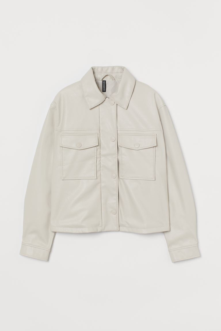 H&M cropped jakna od umjetne kože