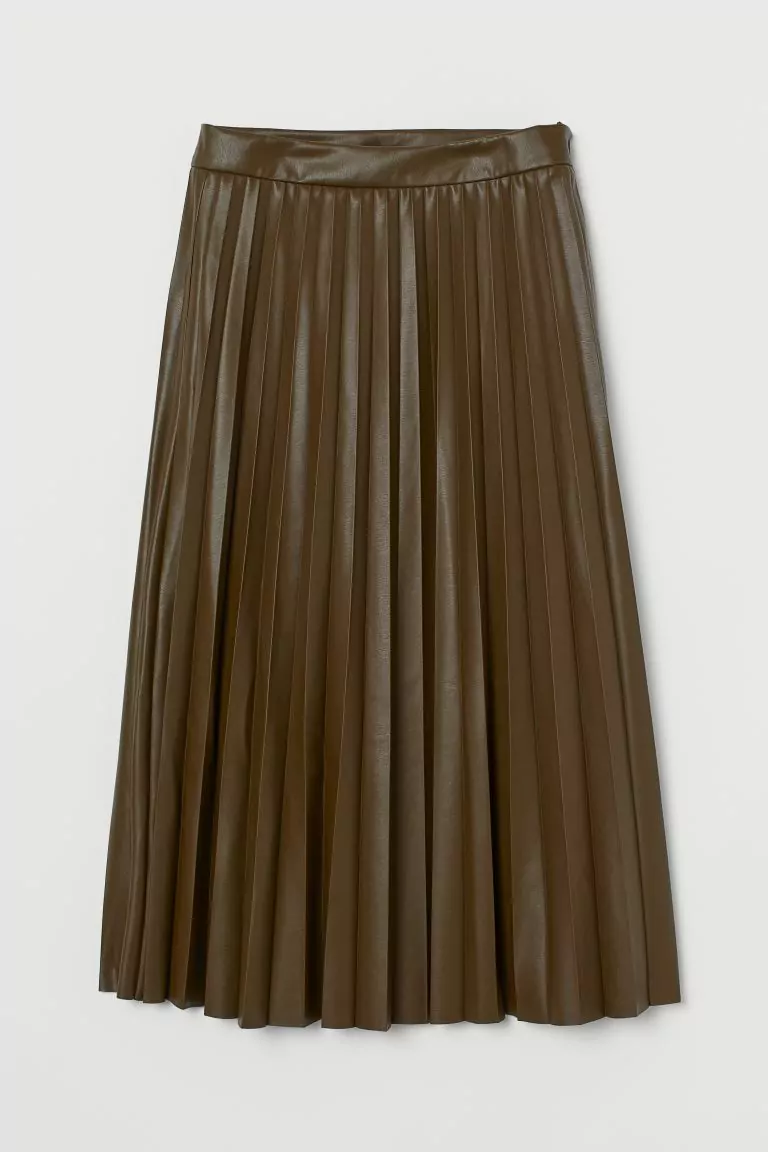 H&M plisirana haljina od umjetne kože
