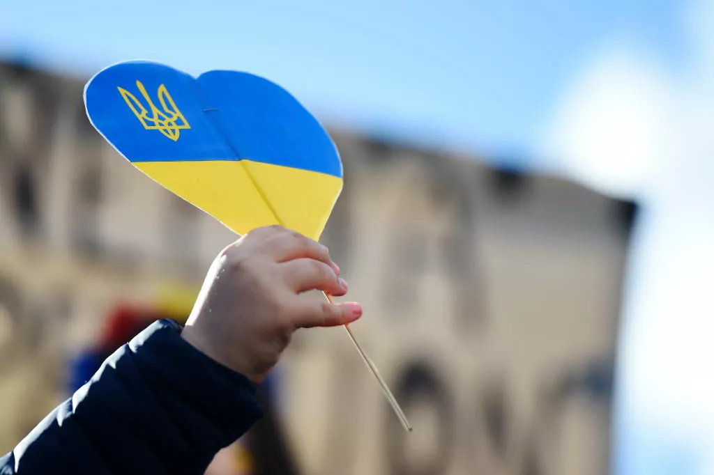 Ukrajinska zastava u obliku srca
