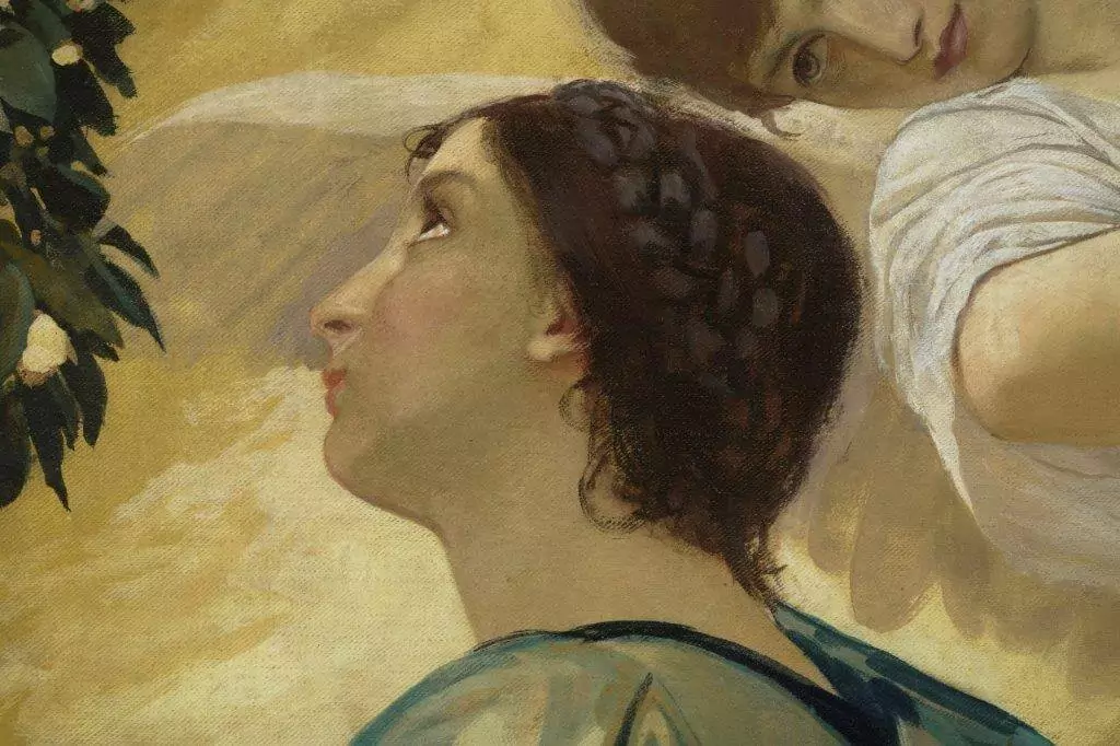 Gustav Klimt, detalj sa slike Sv. Cecilija