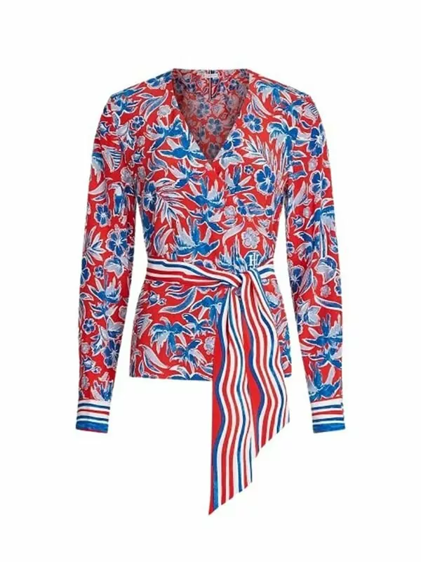 Tommy Hilfiger cvjetna bluza s mašnom_fashion&friends