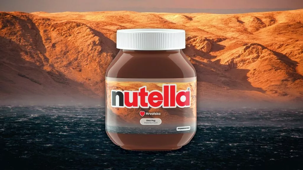 Limitirana staklenka Nutella, otok Pag