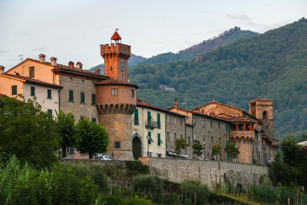 Castiglione di Garfagnana, Italy. Beautiful architecture of small commune Castiglione di Garfagnana.