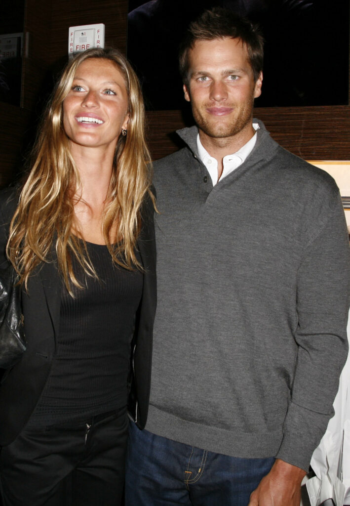 NEW YORK - MARCH 11: Model Gisele Bundchen (L) and New England Patriots quarterback Tom Brady attend the opening of Ermenegildo Zegna Global Store on 5th Avenue on March 11, 2008 in New York City. (Photo by Amy Sussman/Getty Images)