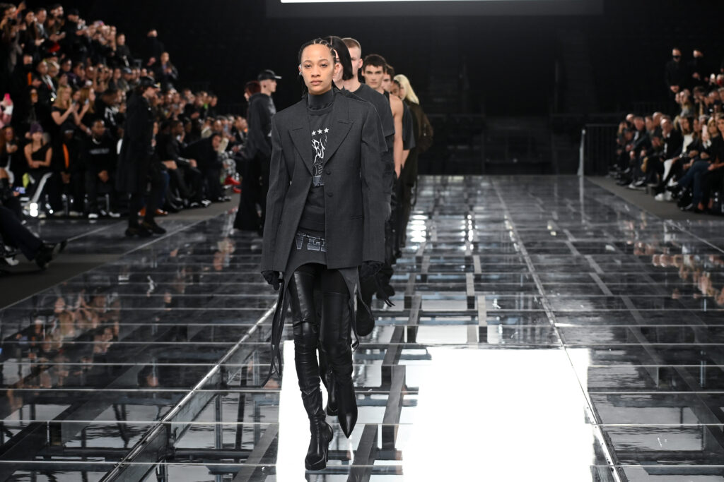 PARIS, FRANCE - MARCH 06: (EDITORIAL USE ONLY - For Non-Editorial use please seek approval from Fashion House) Models walk the runway during the Givenchy Womenswear Fall/Winter 2022-2023 show as part of Paris Fashion Week on March 06, 2022 in Paris, France. (Photo by Pascal Le Segretain/Getty Images)