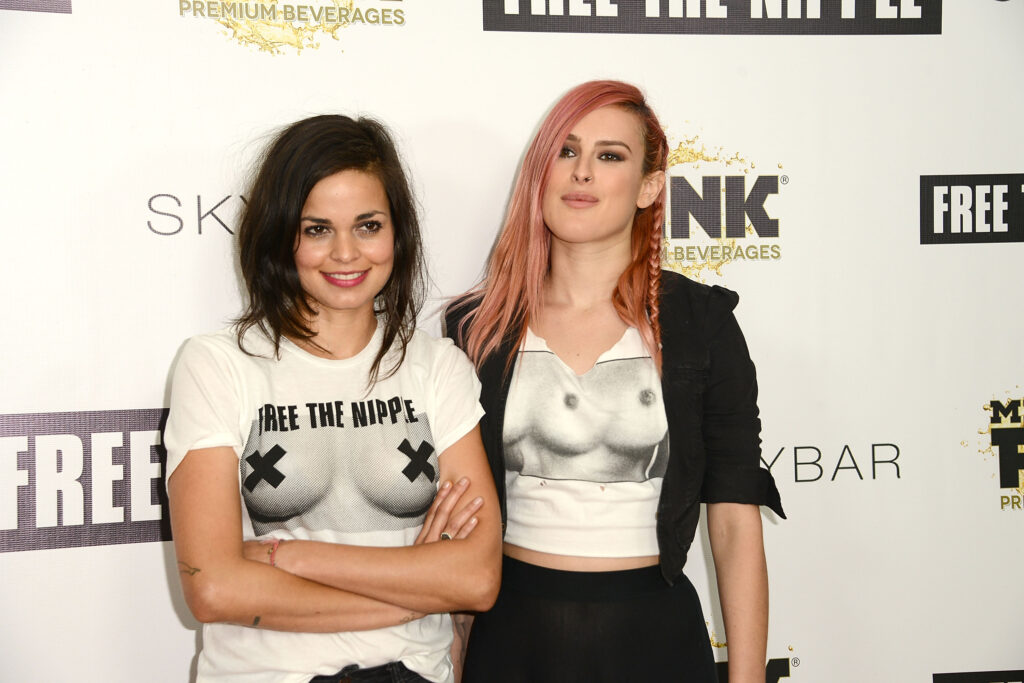 WEST HOLLYWOOD, CA - JUNE 19: (EDITORS NOTE: Image contains nudity.) Lina Esco and Rumer Willis attend the 