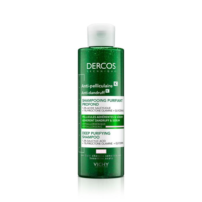 Vichy DERCOS Piling šampon za dubinsko čišćenje protiv prianjajuće prhuti i sebuma, 200 ml