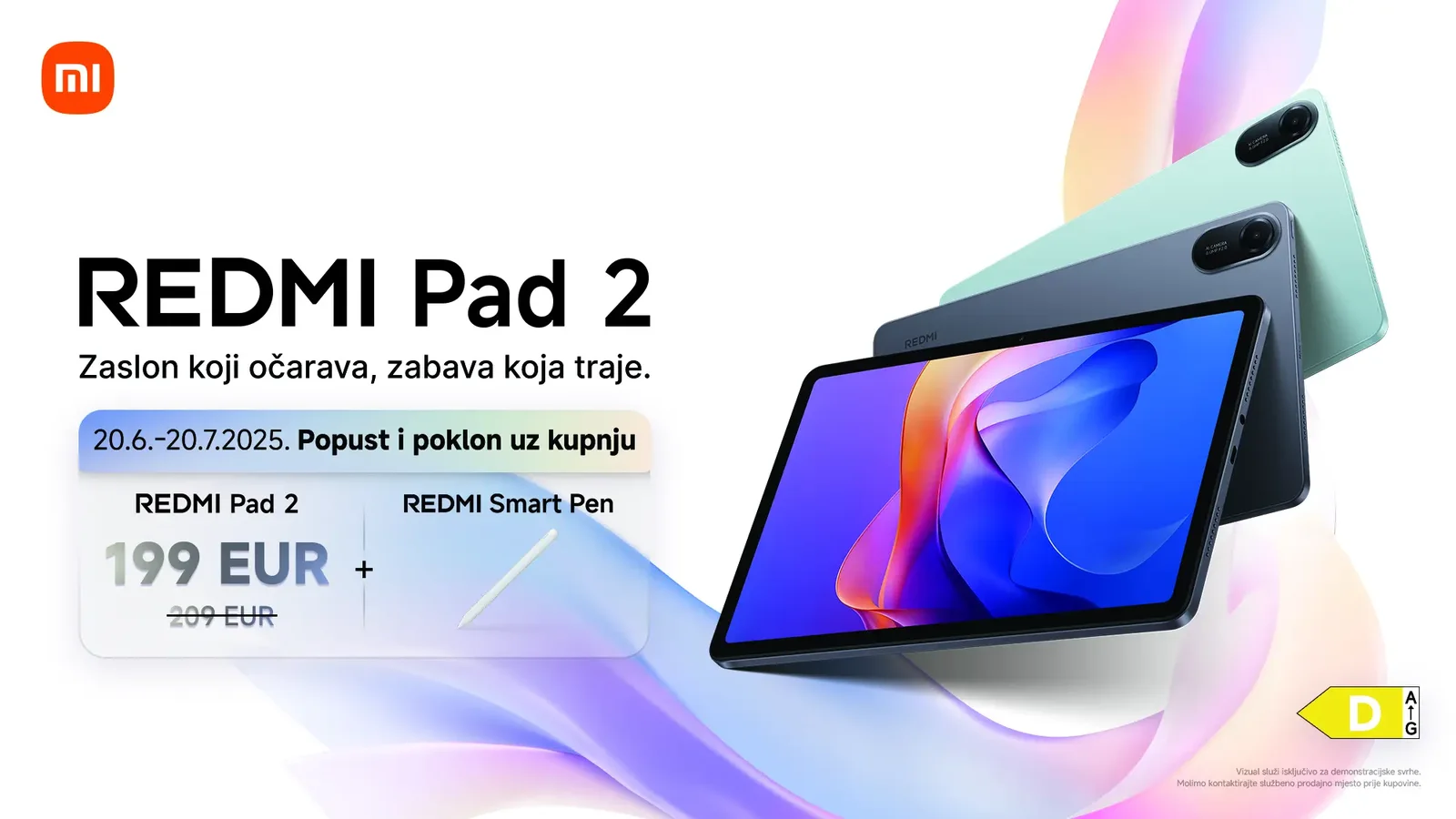 Redmi Pad 2 donosi zaslon visoke rezolucije, snažnu bateriju, moćne performanse te najnoviji Xiaomi HyperOS 2 te pruža impresivno iskustvo svakodnevne zabave.