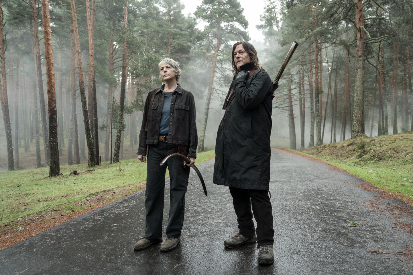 Norman Reedus i Melissa McBride u seriji The Walking Dead:Daryl Dixon