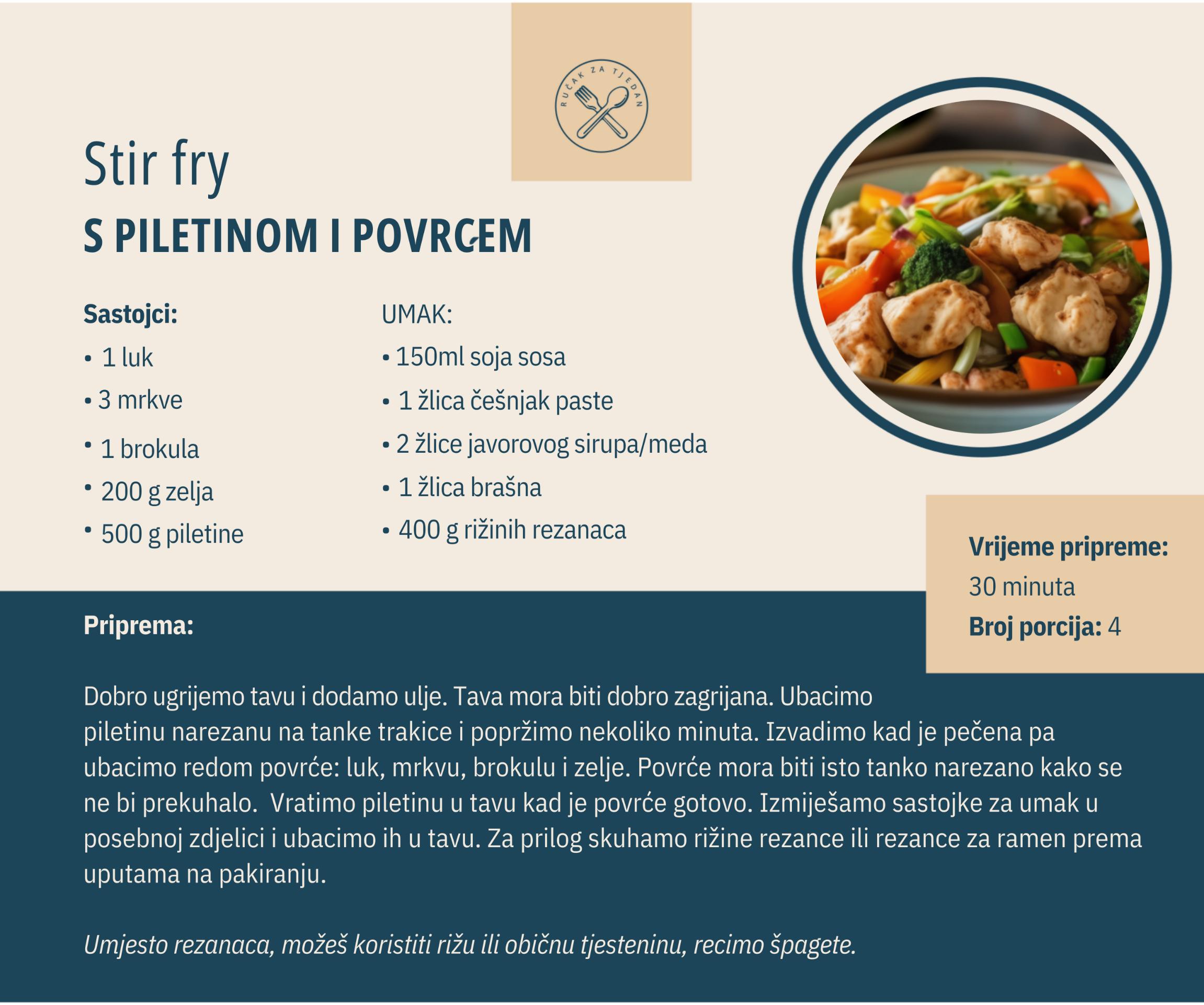 recept za stir fry s piletinom