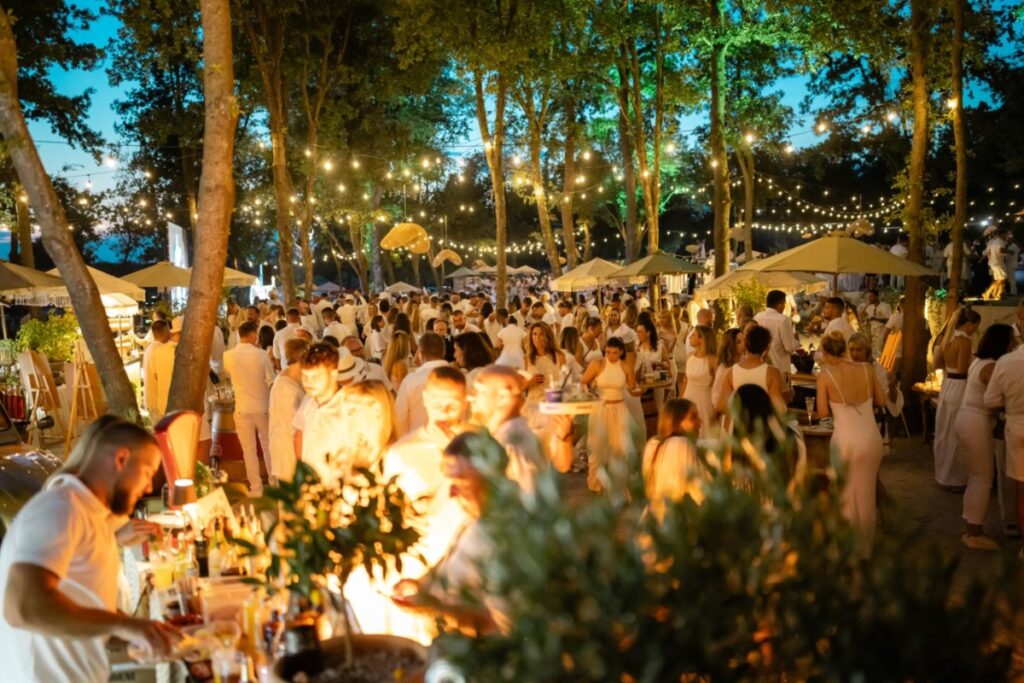 garden sensation white party cover
