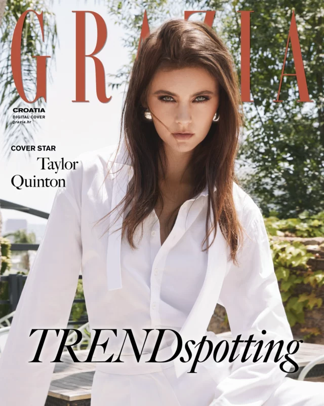 DIGITAL COVER

Taylor Quinton novo je lice na svjetskoj modnoj sceni koje sve češće viđamo u prestižnim magazinima poput Marie Claire, Grazije, Glamoura i Harper’s Bazaara. Njezin stil spaja snagu i nježnost, donoseći suvremenu interpretaciju ženstvenosti i elegancije, a prepoznatljiva je po minimalističkim kombinacijama i samouvjerenom držanju pred kamerom. Taylor u svaki kadar unosi posebnu energiju, a njezina svestranost i upečatljiv talent potvrđuju se kroz brojne editorijale i sve veći broj suradnji koje je svrstavaju među istaknutija imena modne industrije.

Izvan studija, svoju kreativnost dijeli i putem Instagrama (@taylor_quinton), gdje otkriva više o modnom stilu, procesu rada i osobnosti. Njezini editorijali ne prikazuju samo ljepotu, već i jasnoću izraza, pokret i pažljivo osmišljenu estetiku. U suradnji s vodećim fotografima i brendovima, Taylor se sve snažnije pozicionira kao jedno od najzanimljivijih imena u suvremenoj modi.

———

Taylor Quinton is a rising face in the fashion world, making waves across leading publications like Marie Claire, Grazia, Glamour, Bazaar, and more. Her presence effortlessly blends strength and softness, capturing a modern take on style and femininity. Known for her clean, minimal looks and confident poise, Taylor brings a distinct energy to every frame. With each editorial, she continues to establish herself as a versatile and impactful talent. Her growing list of features reflects her momentum on the international stage.

Outside the studio, Taylor shares her creative side through her Instagram (@taylor_quinton), offering a closer look at her style, process, and personality. Her features across top fashion titles showcase not just beauty, but also clarity, movement, and intention. As she continues to collaborate with leading photographers and brands, Taylor is becoming a name to watch in the global fashion scene.

Photographer: Diego Larez @diegolarez
Model: Taylor Quinton @taylor_quinton
MUA: Marha @marha.makeup

#graziahrvatska
